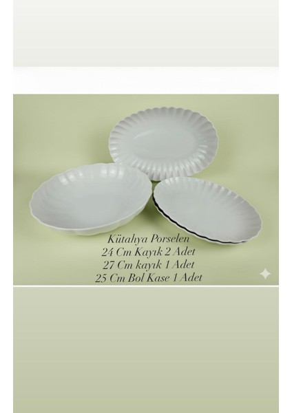 Midye Model Bone Luz Serisi 4 Lü Servis Takımı fiyatları