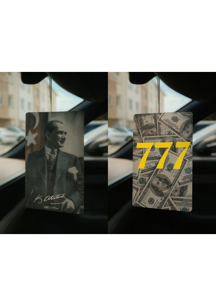 Atatürk ve Dolar Manifest 777 - Ikili Oto Kokusu - Dekoratif Araç Kokusu ve Aksesuarı