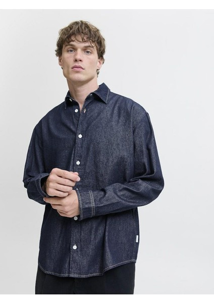 Jack Jones Norrebro Denim Loose Fit Erkek Jean Gömlek 12282775 modelleri