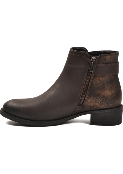 Kahve Fermuarlı Kürklü Kaymaz Kadın Bot 547820 Z fırsatları