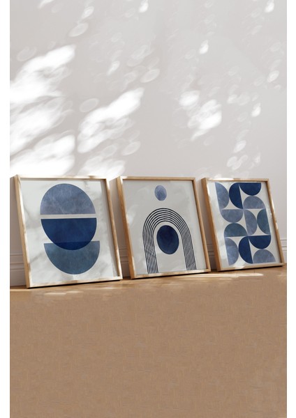 Ahşap Çerçeveli Mdf Kare Tablo Seti Salon ve Oturma Odası Için KR4009 23 x 23 fiyatları