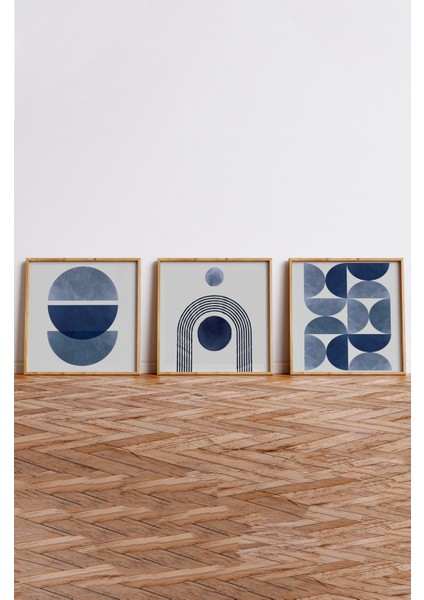 Ahşap Çerçeveli Mdf Kare Tablo Seti Salon ve Oturma Odası Için KR4009 23 x 23 indirimleri