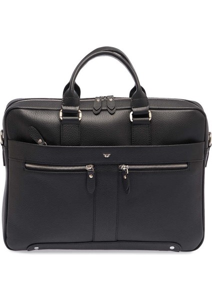 Siyah Hakiki Deri Erkek Evrak Çantası - S1EV00021476-A41