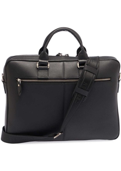 Siyah Hakiki Deri Erkek Evrak Çantası - S1EV00021476-A41