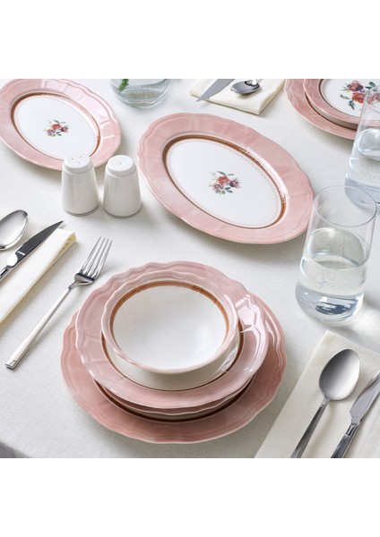 Jardin Pembe 30 Parça 6 Kişilik Yemek Takımı modelleri