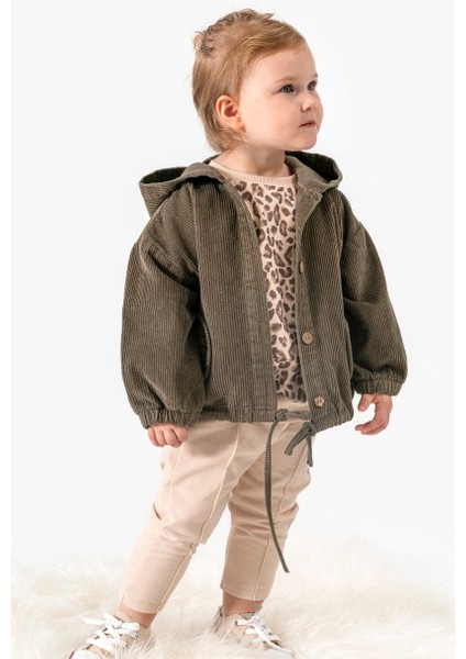 Kız Bebek Leopar Desenli 3'lü Takım NOY-9329