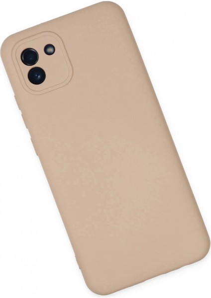 Samsung Galaxy A03 Kılıf Nano Içi Kadife Silikon - Pudra modelleri