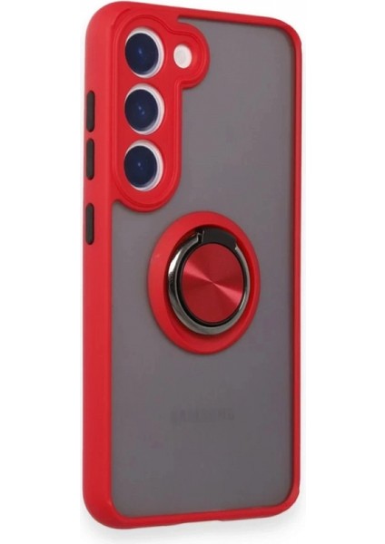 Samsung Galaxy M15 Kılıf Montreal Yüzüklü Silikon Kapak - Kırmızı fiyatları