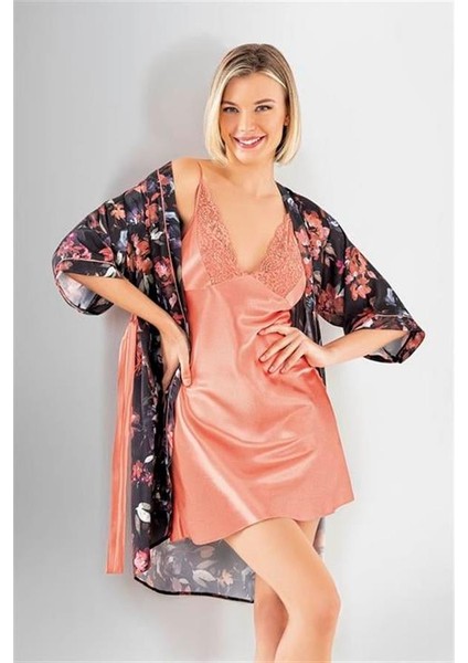 Arias Closet 2li Sabahlık Takımı Somon