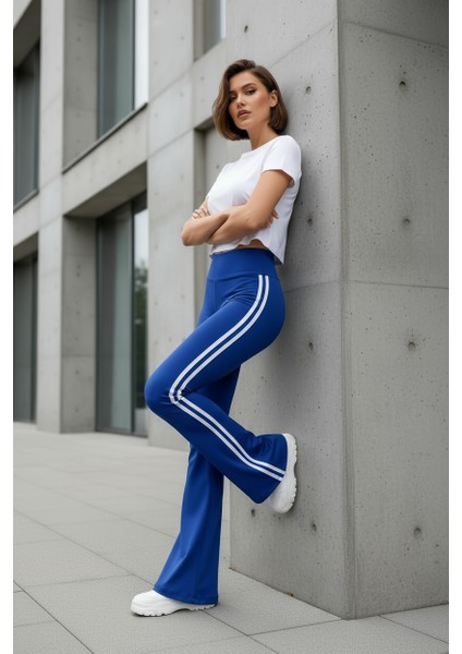 Yüksek Bel Yan Şeritli Ispanyol Paça Kadın Tayt fiyatları