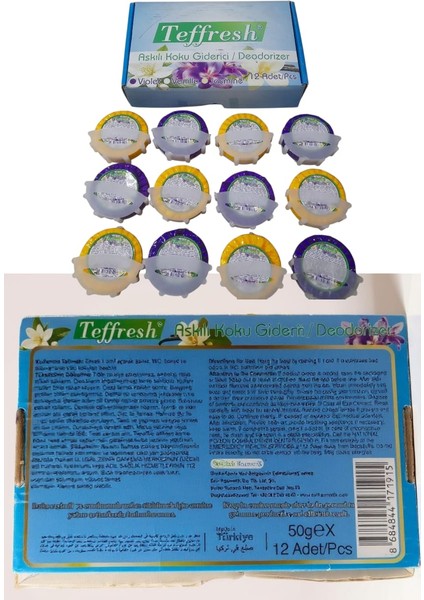 Askılı Wc Koku Giderici 50 gr 12 Ad Teffresh Karma Renkler