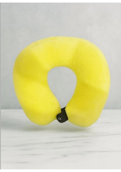Seyahat Boyun Yastığı Sarı 35 cm – Rahat & Yumuşak Destek Yastığı