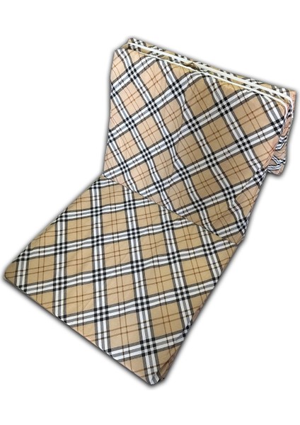 Katlanır Yer Yatağı ve Tek Kişilik Sünger Katlanır Minder Yatak 70X180 cm 6 Cm-Kahverengi Ekose fiyatları