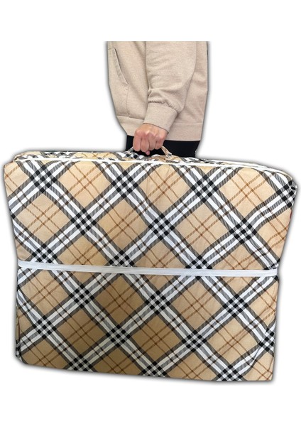 Katlanır Yer Yatağı ve Tek Kişilik Sünger Katlanır Minder Yatak 70X180 cm 6 Cm-Kahverengi Ekose modelleri