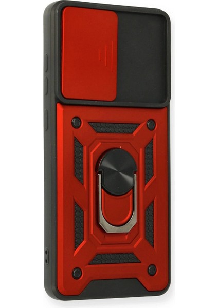 Samsung Galaxy A32 Kılıf Pars Lens Yüzüklü Silikon - Kırmızı fiyatları