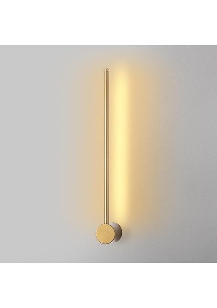 Modern Led'li Çubuk Aplik Parlak Gold, Tekli LED Duvar Aplik Aydınlatma 3000K Sarı Işık SWORD-13483 modelleri