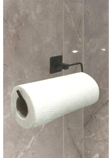 Siyah Yapışkanlı Rulo Havluluk Peçetelik Banyo Mutfak Askısı Siyah Tr fiyatları