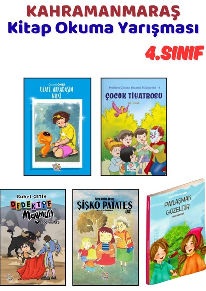 Kahramanmaraş Kitap Okuma Yarışması 4.sınıf Kitapları, 5 Kitap Set, 4.sınıf Masal Öykü