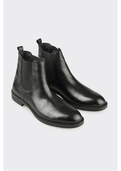 Siyah Deri Erkek Günlük Bot fiyatları