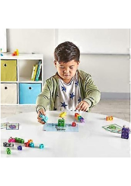 Mathlink Küpleri Bloğu 1-10 Aktivite Seti Plastik Zeka Bulmaca Oyuncak Ebeveyn-Çocuk Etkileşimli Oyuncaklam