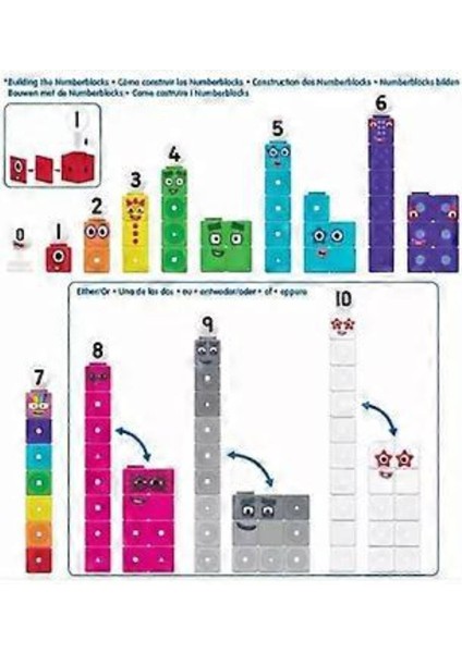 Mathlink Küpleri Bloğu 1-10 Aktivite Seti Plastik Zeka Bulmaca Oyuncak Ebeveyn-Çocuk Etkileşimli Oyuncaklam