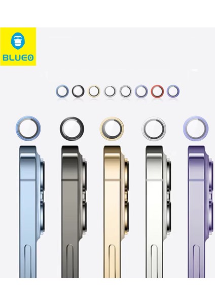 Metal Frame iPhone 17 Pro Uyumlu Orijinal Metal Kozmik / Abis Mavi Blue Kamera Lens Koruyucu fırsatları