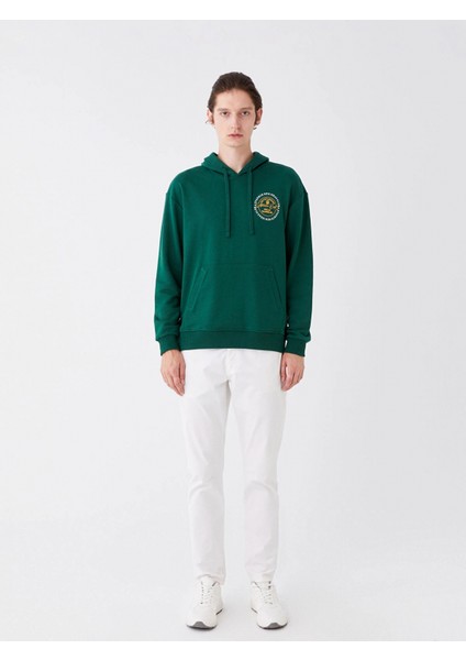 Xsıde Yeşil Uzun Kollu Baskılı Erkek Hoodie fiyatları