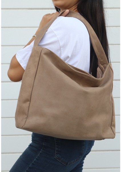 Hathor Kadın Shopper Tek Saplı Süet Omuz Çantası modelleri