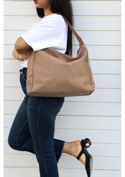 Hathor Kadın Shopper Tek Saplı Süet Omuz Çantası indirimleri