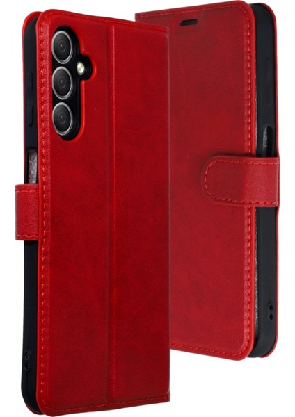 Samsung Galaxy A24 4g Kılıf Trend S Plus Kapaklı Kılıf - Kırmızı modelleri