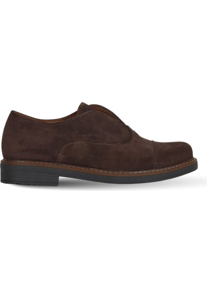 Kahverengi Süet Kadın Az Topuklu Ayakkabı 01WF2200 01WF2200