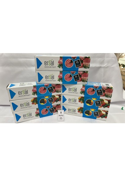 x 8 Paket Buzdolabı Poşeti Büyük Boy ( 15 Adet )