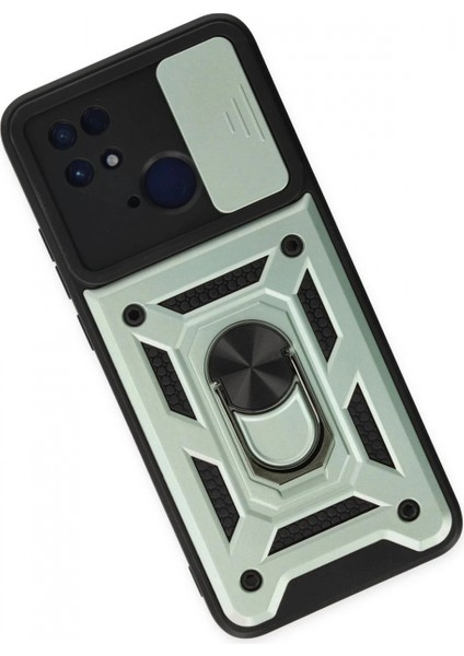 Xiaomi Redmi 10C Kılıf Pars Lens Yüzüklü Silikon - Yeşil modelleri