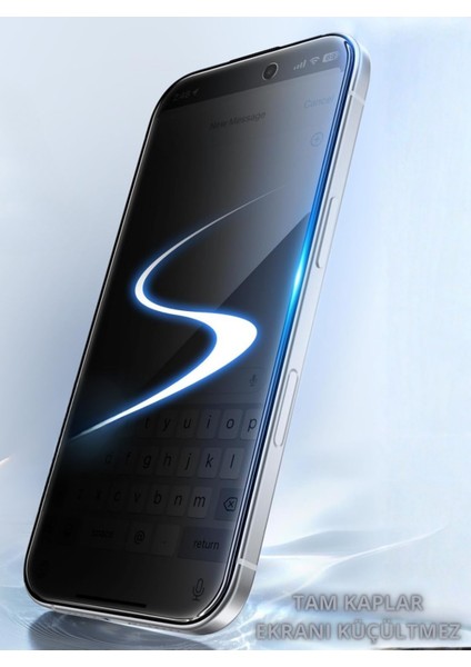 (Zero Hayalet) iPhone 17 Uyumlu Hayalet Siyah Çerçevesiz Tam Kaplayan Cam Ekran Koruyucu fırsatları