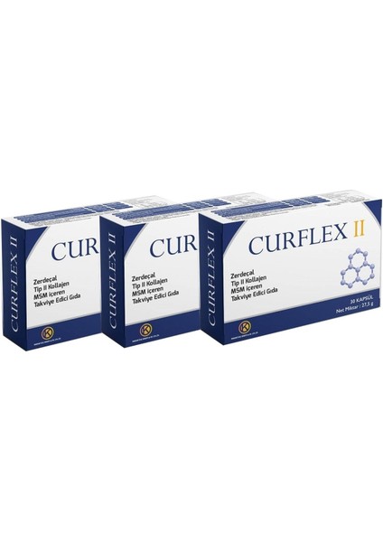 Curflex Iı Tip 2 Kolajen, Zerdeçal 30 Kapsül - 3'lü
