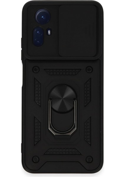 Xiaomi Redmi Note 12S Kılıf Pars Lens Yüzüklü Silikon - Siyah