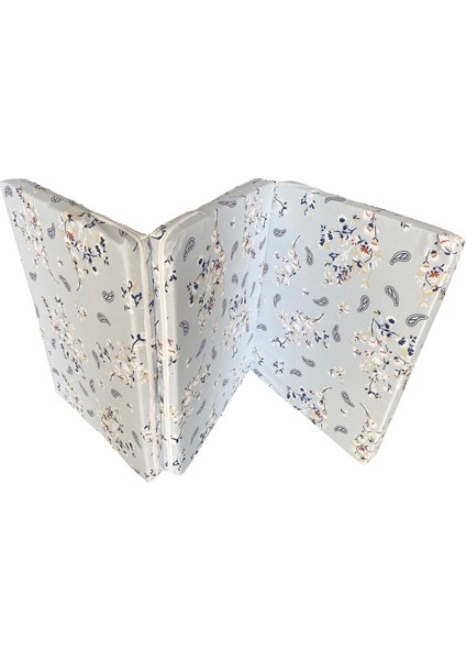 Katlanır Yatak Yer Yatağı Sünger Yatak Tek Kişilik 80X180 Mavi Çiçek fiyatları