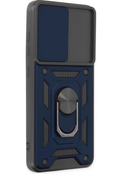 Samsung Galaxy S21 Fe Kılıf Pars Lens Yüzüklü Silikon - Lacivert fiyatları