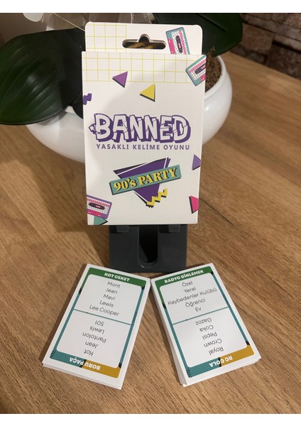 Yasaklı Kelime Oyunu Banned 90'lar Temalı Retro 45 Kart modelleri
