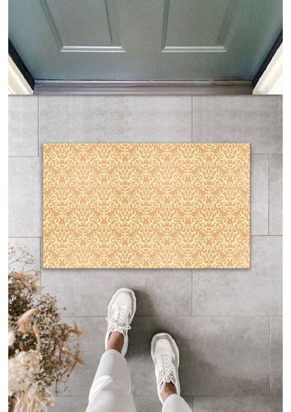 Çok Amaçlı Dekoratif Dijital Baskı Pudra Motif Dış Mekan Paspas