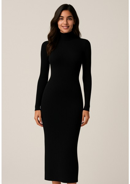 Kadın Uzun Triko Elbise