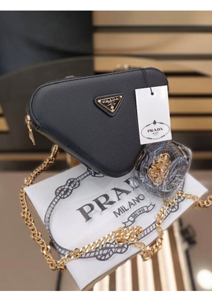 PRADA Çift Çanta Çift Kulplu Ayrılabilir Çok Amaçlı Orta Boy Çanta