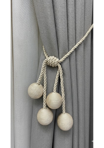 Modern Sarım 4 Toplu Braçol Kornişe Takmatik Ipli Tavan Perde aksesuarı