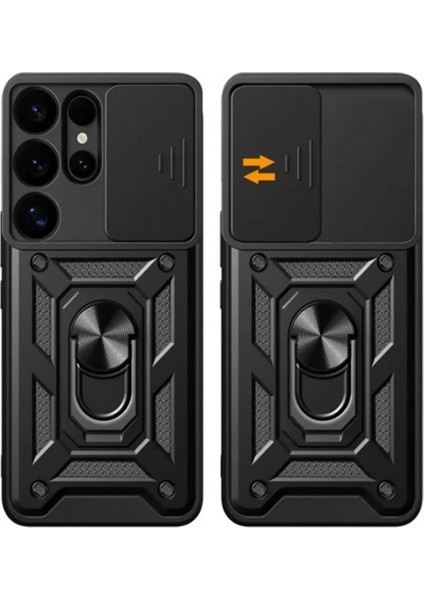 Samsung Galaxy S25 Ultra Kılıf Pars Lens Yüzüklü Silikon - Lacivert fiyatları