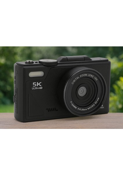 5k UHD 75 Mp Dijital Kamera | 18X Zoom | Retro Tasarım | Vlog & Seyahat Fotoğrafçılığı (Siyah) fırsatları