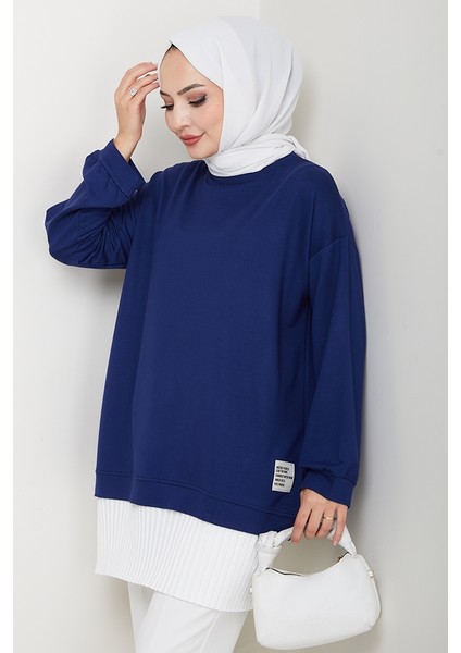 Arma Detay Piliseli Oysho Tunik 1627 - Lacivert