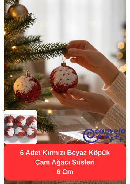 Yılbaşı Çam Ağacı Süsleri Toplar 6 cm 6'lı Set Yeni Yıl Süslemesi Noel Hediyesi Lüks Toplar fiyatları