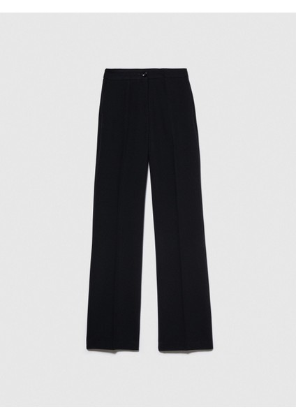 Viskoz Karışımlı Normal Bel Esnek Flared Fit Pantolon Kadın Siyah Pantolon - 323A4KVXLF03I modelleri