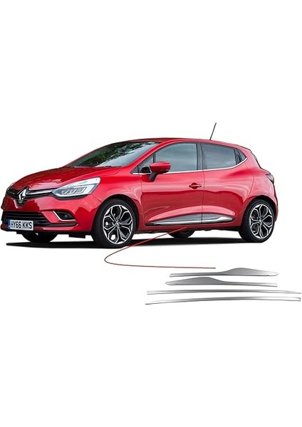 Renault Clıo 4 2012 > Yan Kapı Çıtası 4 Prç. P.çelik (Formlu)