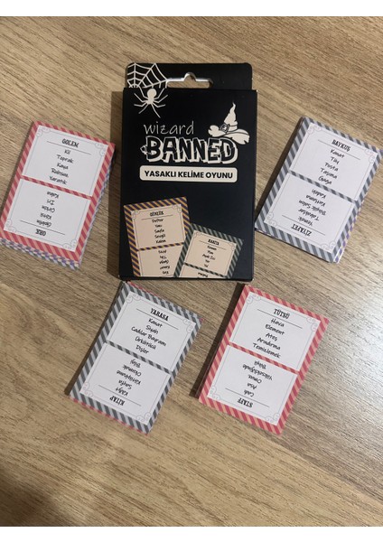 Yasaklı Kelime Oyunu Banned Wizard Fantastik ve Eğlenceli Kelimeler 45 Kart modelleri